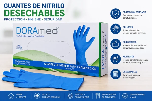 Guantes Desechables de Nitrilo
