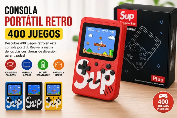 Consola Portátil Retro 400 Juegos