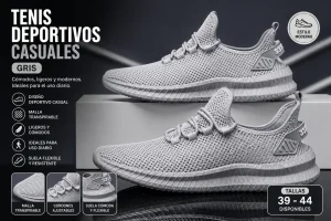 Tenis Deportivos Casual Gris