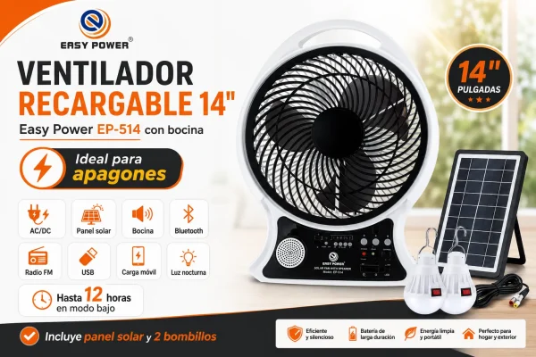 Ventilador Recargable Easy Power EP-514 14”