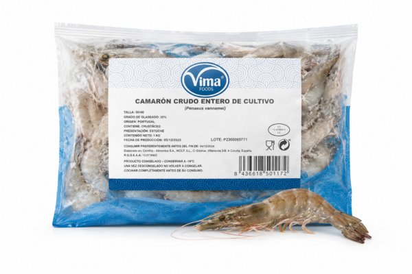 Camarón Crudo Entero Vima Foods 2 kg