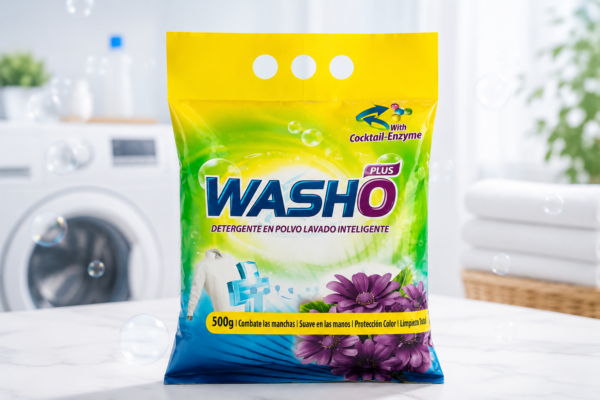 Detergente en Polvo Washo Plus – 500 g