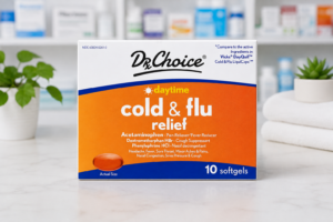 ChatGPT Image 23 ago 2026, 11_00_45 Dr Choice Daytime Cold & Flu Relief – 10 Softgels