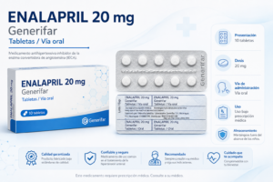 ChatGPT Image 23 ago 2026, 15_46_23 Enalapril 20 mg Generifar – 10 Tabletas