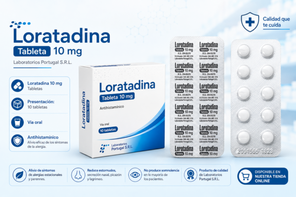ChatGPT Image 23 ago 2026, 15_49_40 Loratadina 10 mg Laboratorios Portugal – 10 Tabletas