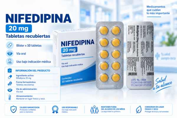ChatGPT Image 12 sept 2026, 19_17_33 Nifedipina 20 mg – 10 Tabletas Recubiertas