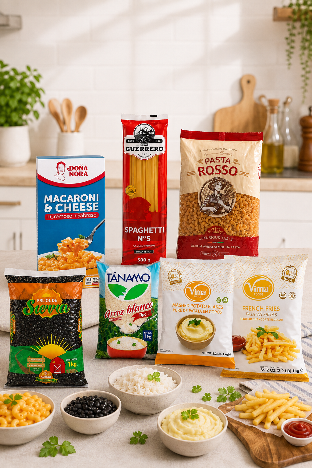 Arroz, granos y pastas