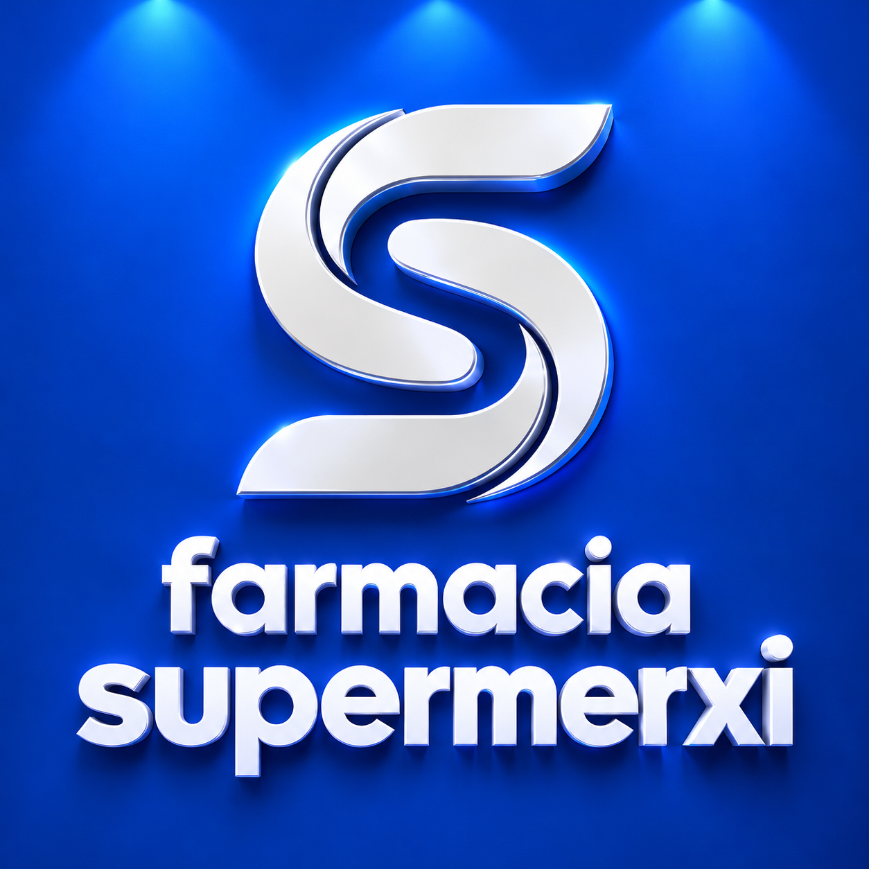 Logotipo 3D de Farmacia Supermerxi