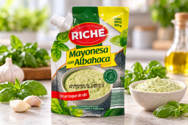 Mayonesa Riche con Albahaca y Toque de Ajo – 200 g
